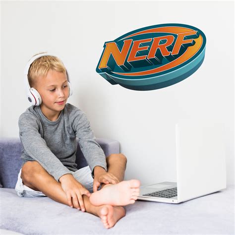 Blue Nerf Logo Wall Sticker | Stickerscape