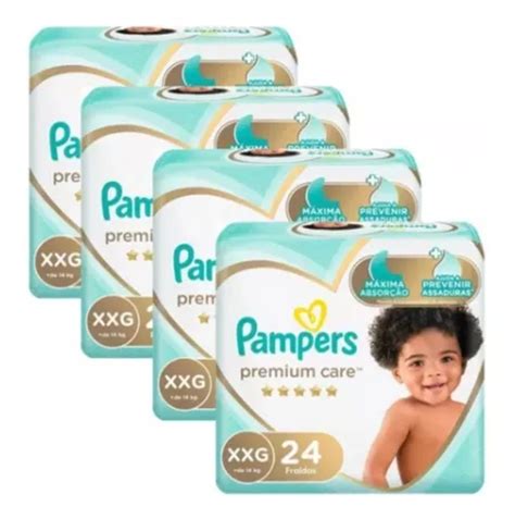 Fraldas Pampers Premium Care Xxg Kit Com 4 Pacotes Parcelamento Sem Juros