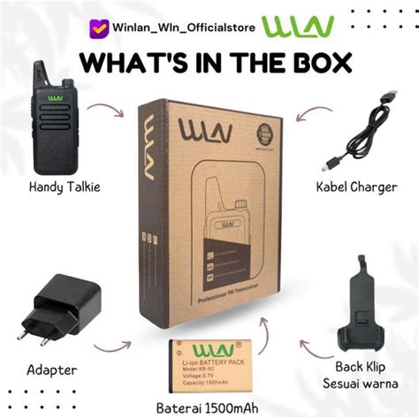 Promo Wln Winlan Ht Satuan Walkie Talkie Kd C1 Uhf Tanpa Dekstop