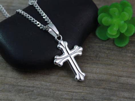 Small Sterling silver Cross Necklace Sterling Silver Cross