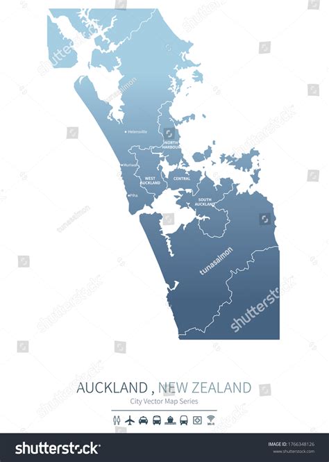 Auckland Map New Zealand City Vector Stock Vector (Royalty Free) 1766348126 | Shutterstock