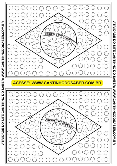 Atividade Para O Dia Da Bandeira Pinte O Cotonete Atividades