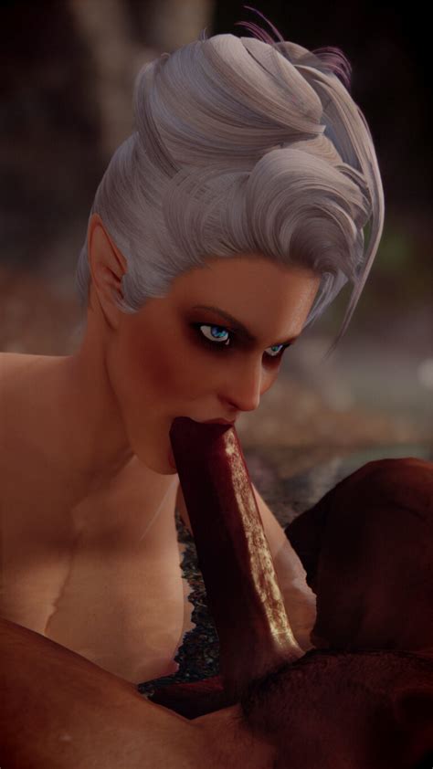 Skyrim Free Sex Art Large Breasts White Hair Breasts Oral Sex The