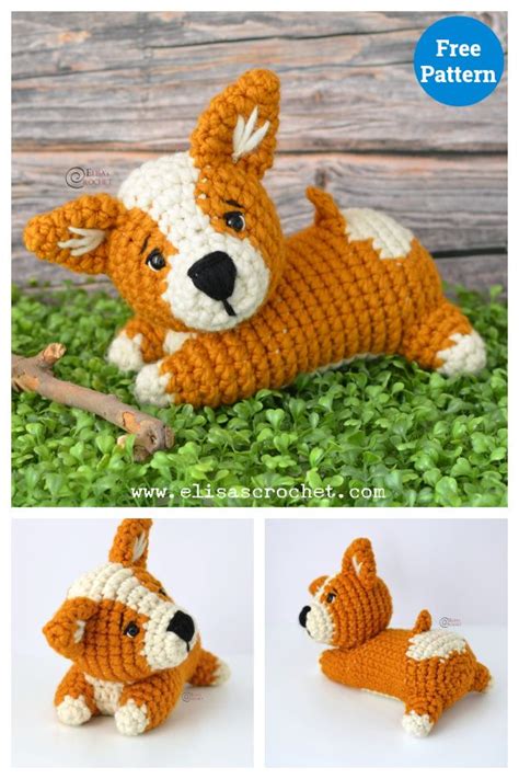 Corgi Dog Amigurumi Free Crochet Pattern In 2024 Crochet Dog Patterns