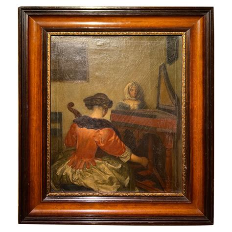 Vecchio Dipinto A Olio Del 1900 Circa Su Tela In Vendita Su 1stDibs