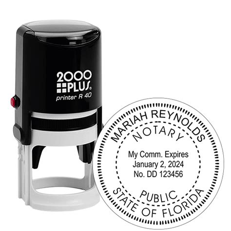 Florida Acknowledgment Notary Stamp All State Notary Supplies