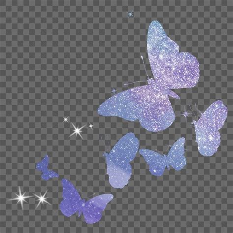 Download premium png of Glitter butterflies png sticker, purple ...