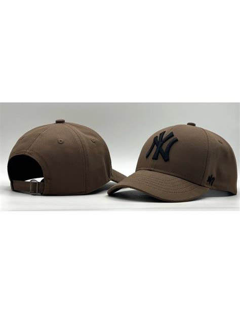 Коричневая/шоколадная кепка с вышивкой new york (ny) — цена 480 грн в ...