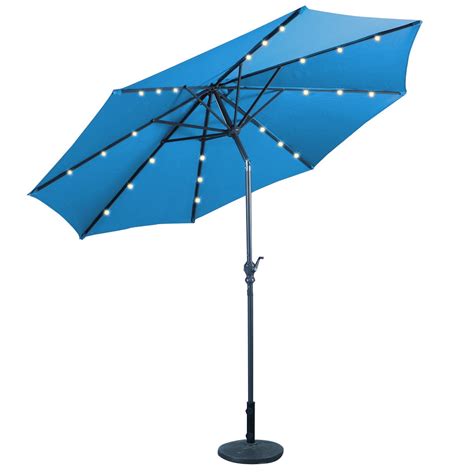 Giantex 10 Ft Patio Market Umbrella Wsolar Powered Led Light