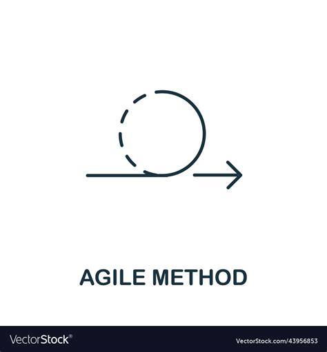 Agile Method Icon Simple Creative Element Filled Vector Image