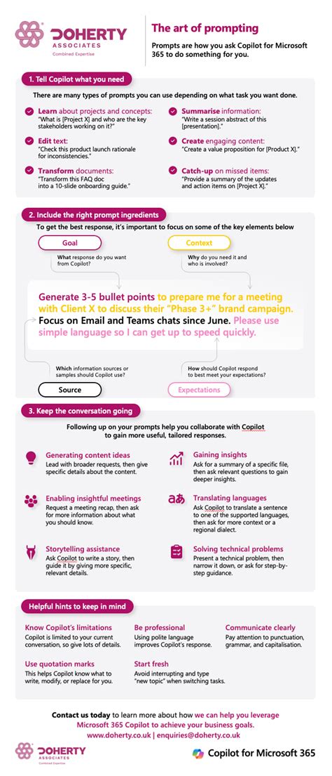 The Art Of Prompting With Microsoft 365 Copilot Doherty Associates