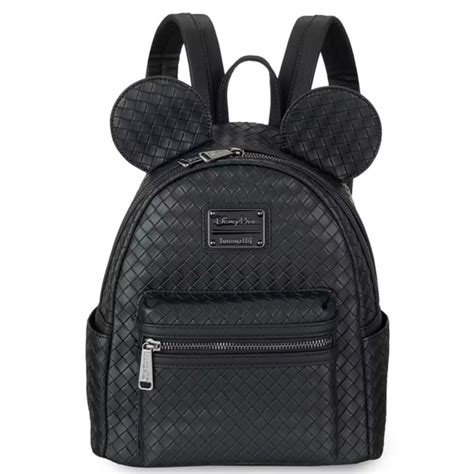 Loungefly Bags Loungefly Disney Parks Mickey Mouse Black Woven Mini Backpack Nwt Poshmark