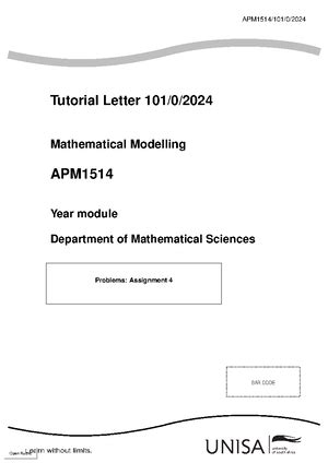 Apm Unisa Applied Linear Algebra Studocu