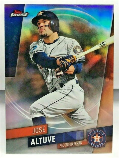 Jose Altuve Topps Finest Baseball Refractor Houston Astros