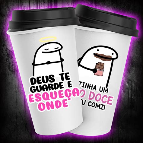 Copo Bucks Flork Meme Café Presente Diversos Modelos Branco 600ml