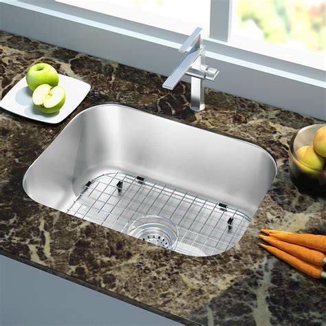 23” Stainless Steel Single Bowl Kitchen Sink Basin | Single bowl ...