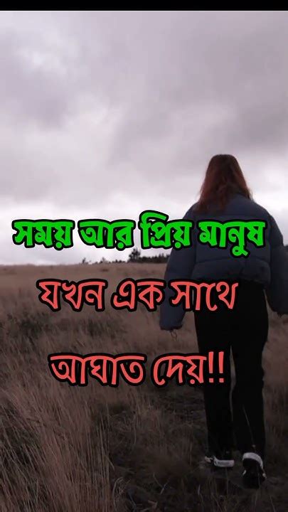 সময় আর প্রিয় মানুষ যখন একসাথে আঘাত দেয় তখন মানুষ বাহির থেকে নয়