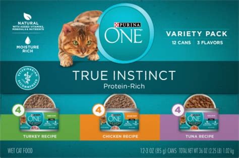 Purina ONE® True Instinct Protein-Rich Wet Cat Food Variety Pack, 12 ct ...