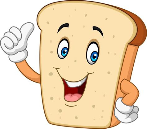 Cartoon Happy Sliced Bread Giving Thumb Up 8734701 Vector Art At Vecteezy