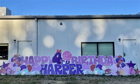 Happy Birthday Yard Sign Display With Name Age Yard Announcements