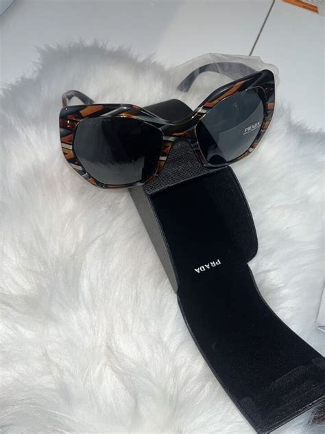 Prada Pr 15ws 54mm Sunglasses Black Orange Grey Tortoise 8056597437479 Ebay