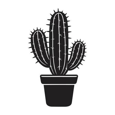 Beautiful Cactus Silhouette 25465703 Vector Art at Vecteezy