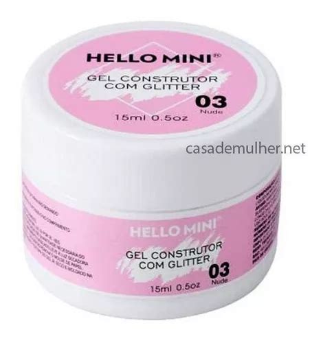 Gel de construcción con purpurina nude 03 15 ml Hello Mini Hj205 3 MercadoLibre