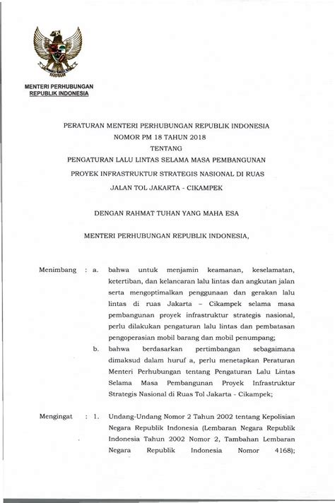 PDF PERATURAN MENTERI PERHUBUNGAN REPUBLIK Jdih Dephub Go Id Assets