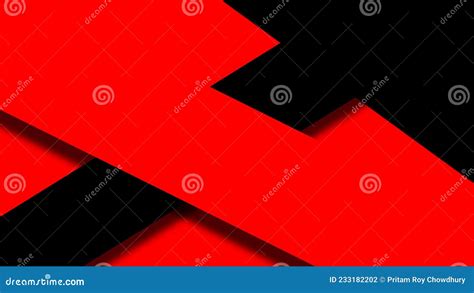 Red, Black Banner, Label, Background Stock Illustration - Illustration ...