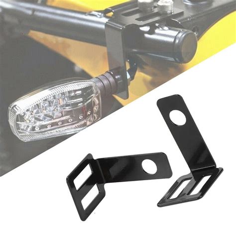 Pcs Universal Motorcycle Turn Signal Light Bracket Lamp Holder Black