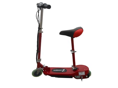 Red Kids Electric Scooter With Seat Eskooter Free Uk Delivery