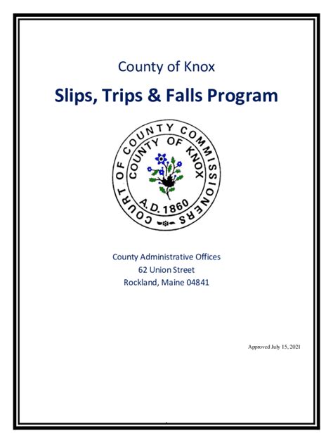 County Of Knox Slips Trips Falls Program Risk Management Services