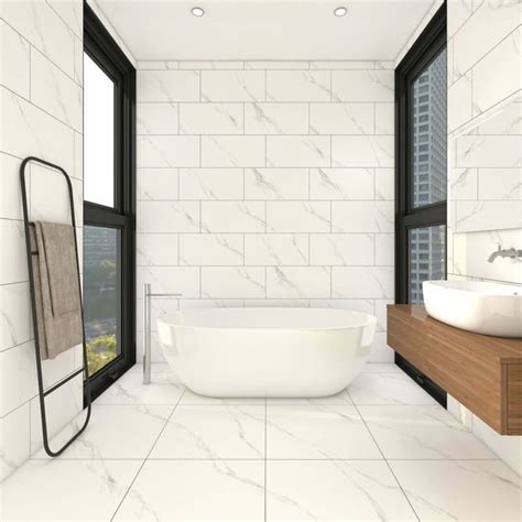 Alaskan Calacatta White Marble Effect Matt Porcelain X Tile Tile