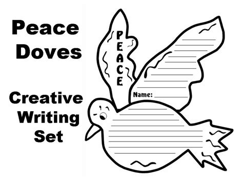 Peace Doves Creative Writing Templates Documents And Forms Other Forms