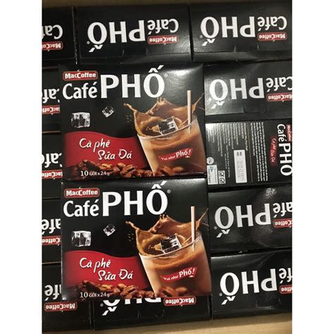 Cà Phê Phố Sữa Đá Hộp 10 Gói X 24g Cà Phê Thương Hiệu Maccoffee