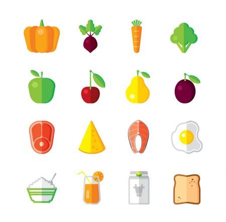 Sport Nutrition Icon In Flat Style Detailed Healthy Food And Fitness