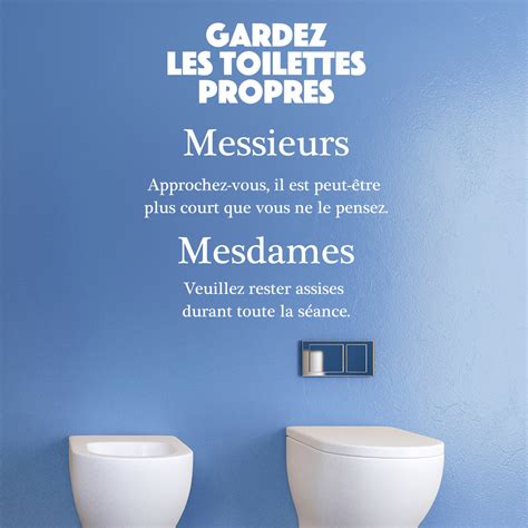 Sticker Citation Wc Gardez Les Toilettes Propres Stickers Stickers Citations Français