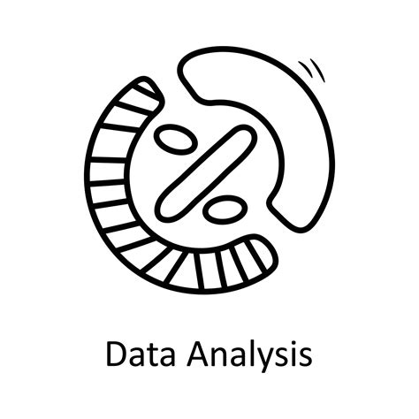 Data Analysis Vector Outline Icon Design Illustration Business Symbol On White Background Eps