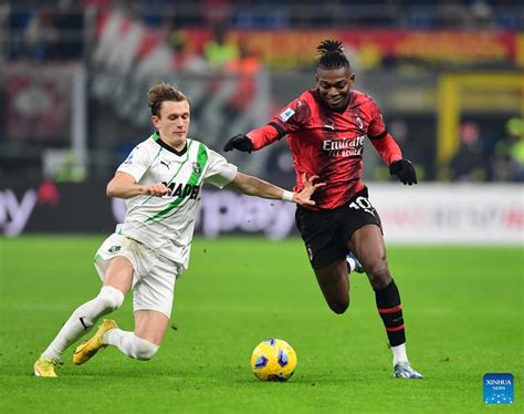 Italian Serie A Football Match Ac Milan Vs Sassuolo Xinhua