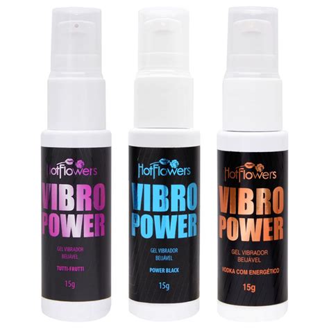 VIBRO POWER GEL VIBRADOR BEIJÁVEL VODKA ENERGÉTICO Distribuidora Hot Flowers