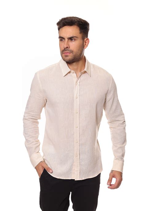 Camisa Linho Masculina Manga Longa Crocker 49291