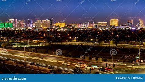 Las Vegas Landscape by Night. Editorial Image - Image of vacation ...