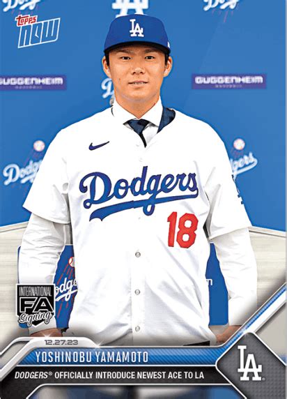 2023 Topps Now Os 25 山本由伸 入団会見 Dodgers Officially Introduce Newest Ace To La