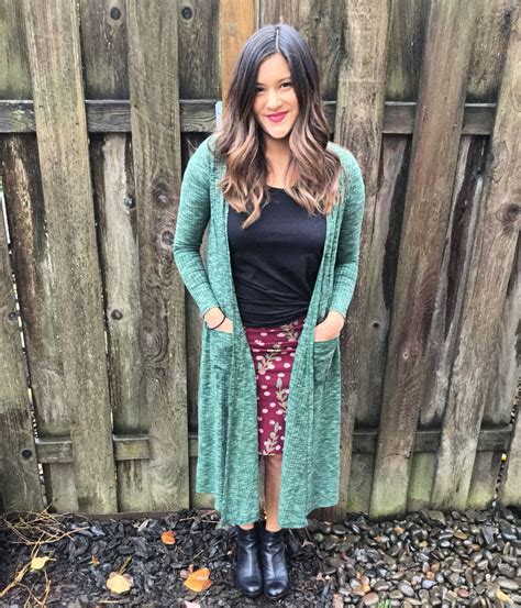 Lularoe Sarah Cardigan Olive Heathered Cassie Shine Project Classic T