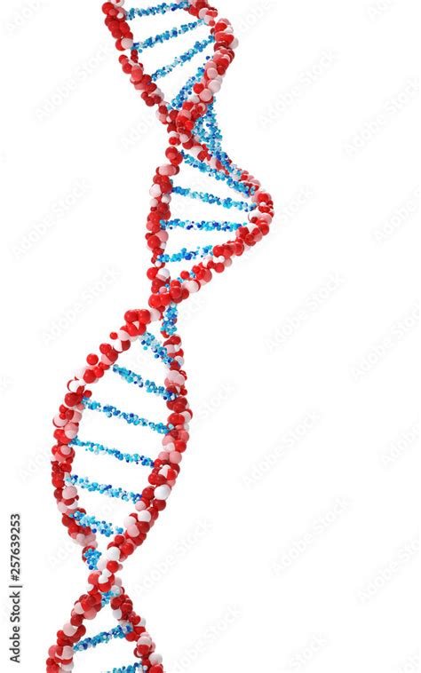 Dna Molecules Structure Of The Genetic Code 3d Renderingconceptual