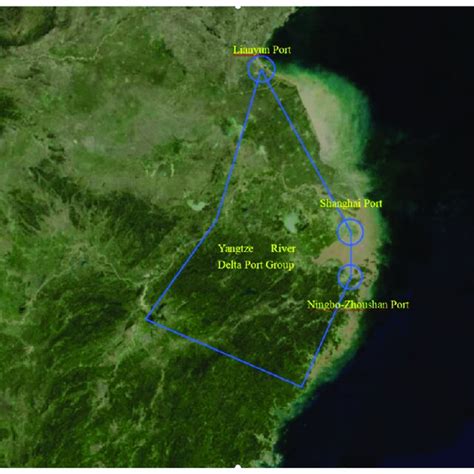 The map of Yangtze River Delta port group. | Download Scientific Diagram