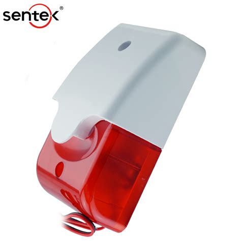 Durable Dc V Sound Alarm Mini Wired Strobe Warning Siren Strobe