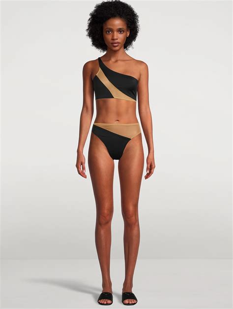 NORMA KAMALI Snake Mesh Bikini Top Holt Renfrew