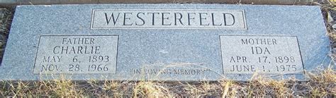 Charlie Westerfeld Sr M Morial Find A Grave