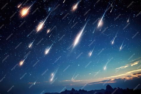 Premium Photo Falling Stars Meteor Shower